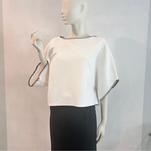 NWT Zara Contrast Embroidery Knit Top - Picture 7 of 16